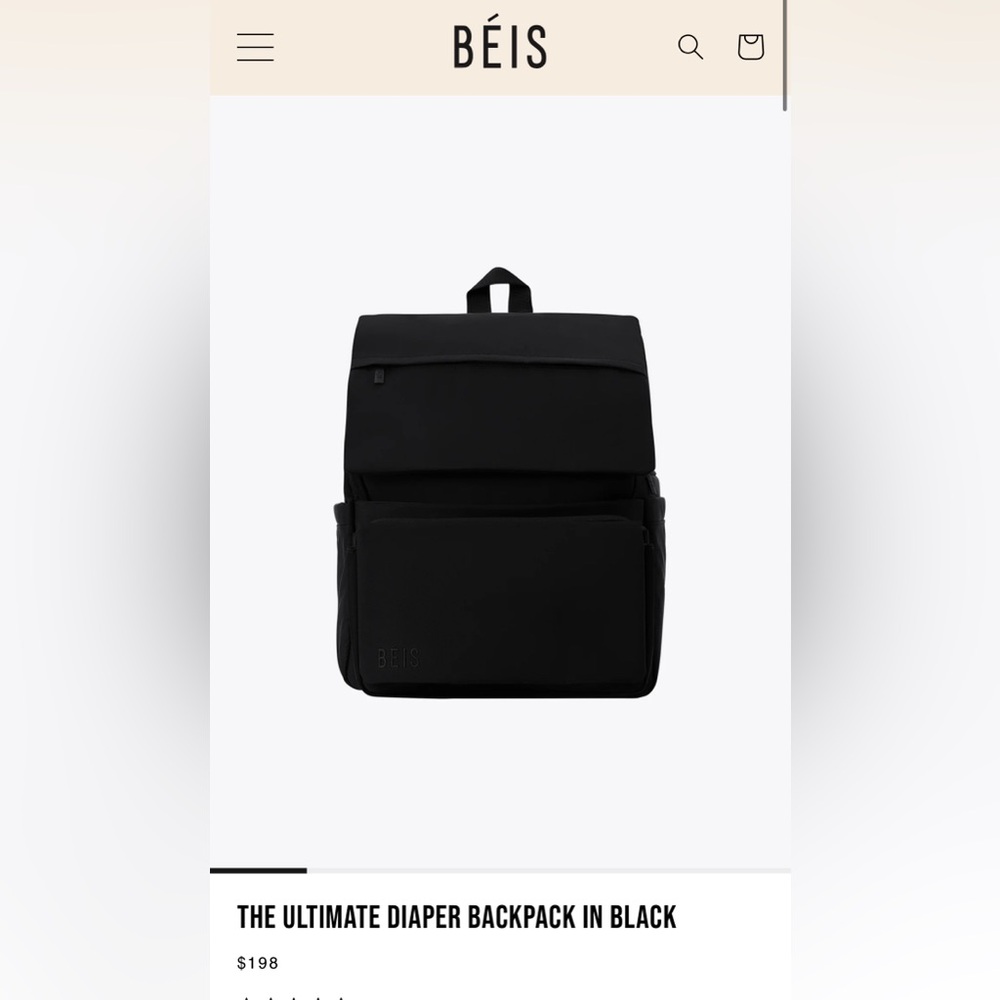 The Ultimate Diaper Backpack 
in Black  SOLD OUT on website